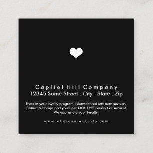 Carte De Fidélité carré de coeur loyal