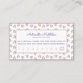 Carte De Fidélité Chic Boho personnalisé Lavande rose florale
