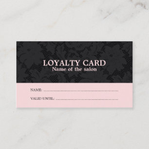 Carte de fidélité Chic Pink Black Lace