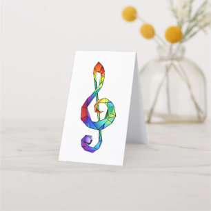 Carte De Fidélité Clé de musique arc-en-ciel