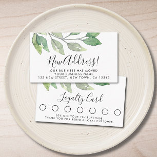 Carte De Fidélité Client d'aquarelle