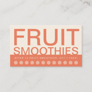 carte de fidélité client FRUIT SMOOTHIES en gras