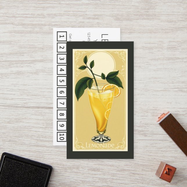 carte de fidélité client LIMONADE (Devant/Arrière en situation)