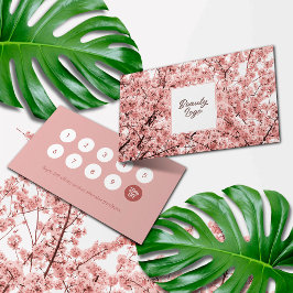 Carte De Fidélité Clou | Salon de beauté Loyalty Card Flowers