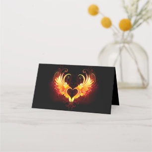 Carte De Fidélité Coeur de feu ange avec ailes