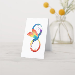 Carte De Fidélité Colibri arc-en-ciel avec symbole Infinity
