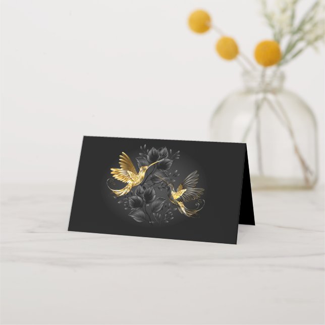 Carte De Fidélité Colibri noir et or (Devant)