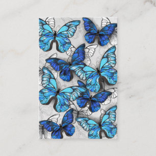 Carte De Fidélité Composition de papillons blancs et bleus