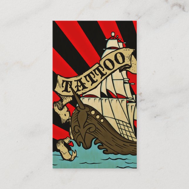 Carte De Fidélité coupon de tatouage personnalisable (Devant)