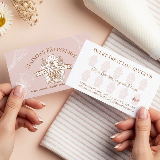 Carte De Fidélité Cupcake Shop Pastry Chef Baking Utensils Bakery (Cupcake Shop Pastry Chef Baking Utensils Bakery Loyalty Card)