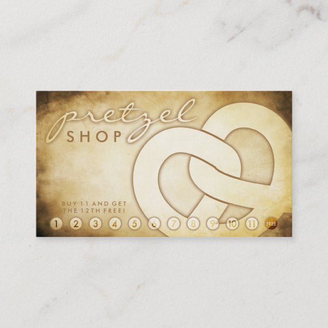 carte de fidélité de la boutique de bretzel (Devant)