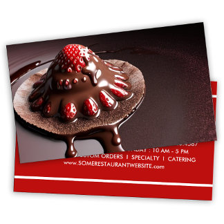 Carte De Fidélité dessert aux fraises au chocolat