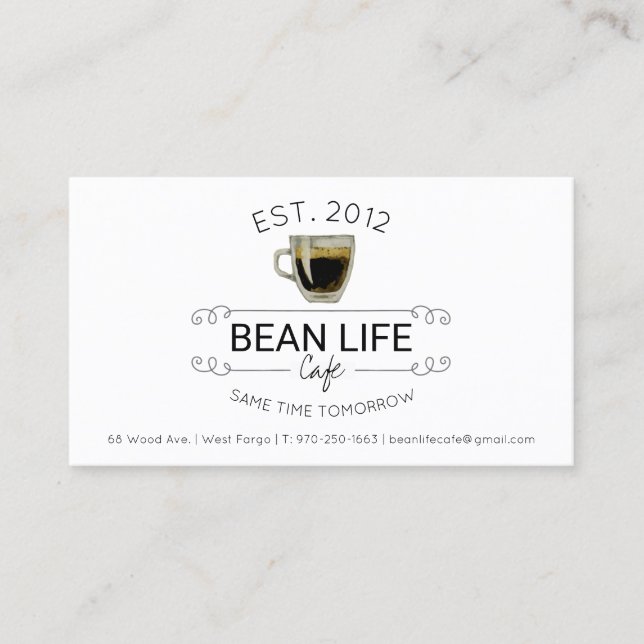 Carte de Fidélité du Café (Devant)