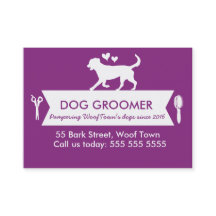 Carte de fidélité du chien Groomer - Personnalisab