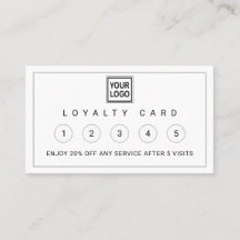 Carte de fidélité du logo de marque d'entreprise m