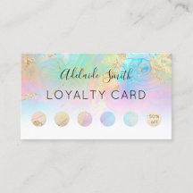 carte de fidélité effet holographique FAUX