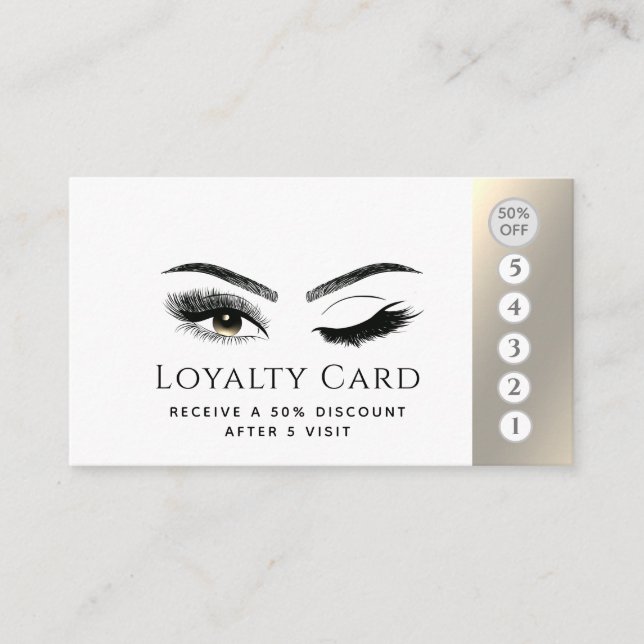 Carte De Fidélité Elégant lashes de luxe maquillage yeux (Devant)