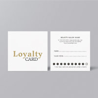 Carte de fidélité élégante Simple Beauty Salon