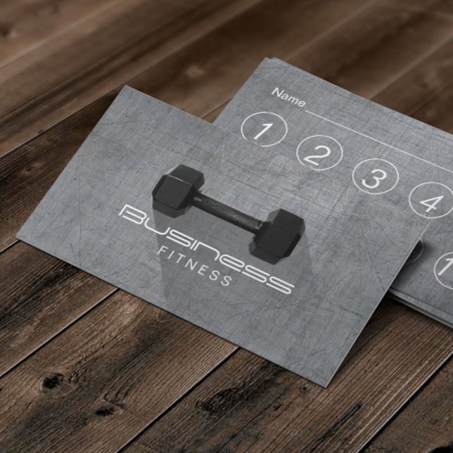 Carte De Fidélité Entraîneur de fitness Dumbbell Metal Loyalty Punch (Créateur téléchargé)