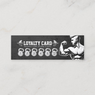 Carte De Fidélité Entraîneur de fitness moderne Bodybuilding Instruc