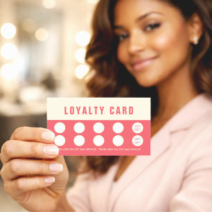 Carte de fidélité et de récompenses Elegant Rose &