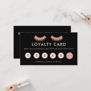 Carte de fidélité Eyelashes Maquillage Artiste Ros