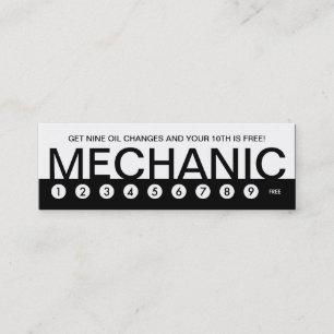 Carte De Fidélité fidélisation audacieuse des clients MECHANIC