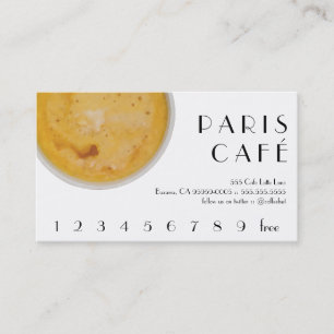 Carte De Fidélité Fidélité/carte perforée de boissons de café de