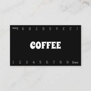 Carte De Fidélité Fun Bold Double Nombre Loyalty Coffee Punch Card