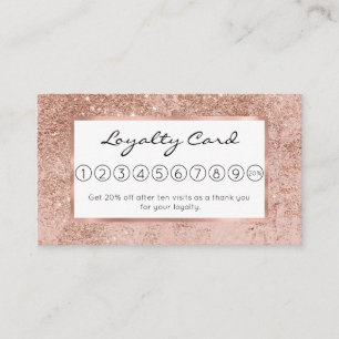 Carte De Fidélité Girly rougissent le marbre rose de parties