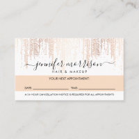 Glam Script Rose Gold Confetti Rain Nomination