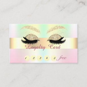 Carte de Fidélité Glitter Lashes Holographique Ir