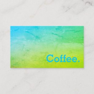 Carte De Fidélité Gradient de feuilles vertes Punch de café de fidél