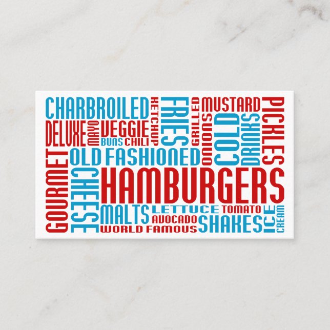 Carte De Fidélité hamburgers américains (chitChat) (Devant)