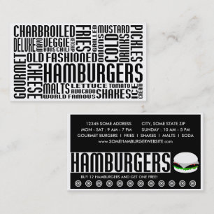 Carte De Fidélité hamburgers (conversation chit)