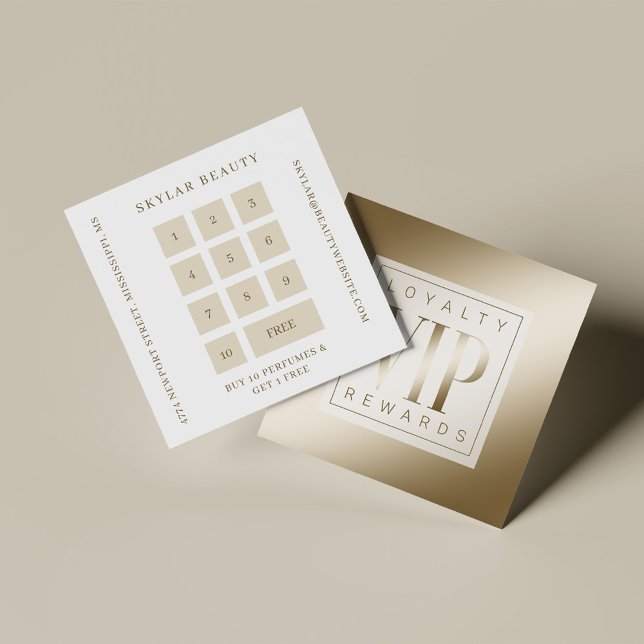 Carte De Fidélité Honnêtement luxueux et élégant Loyauté VIP (Sheer Elegant Luxurious Golden Shine VIP Loyalty)