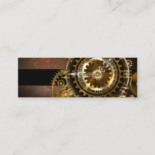 Carte De Fidélité Horloge Steampunk avec des engrenages anciens