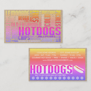 carte de fidélité hot dogs (mot web)