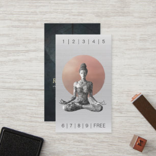 Carte De Fidélité Instructeur de méditation Yoga Reiki Master Lotus