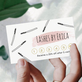 Carte De Fidélité Lashes Artiste maquillage Cute Lash Bar Loyauté