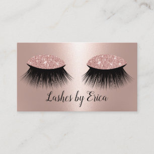 Carte De Fidélité Lashes Artiste maquillage Rose Gold Foil Salon Loy