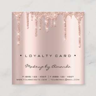 Carte De Fidélité Le coeur de cil de maquillage de poinçon de la