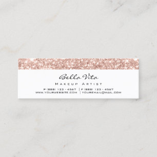 Carte De Fidélité Le rose de coeur de beauté de maquillage de