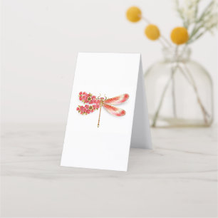 Carte De Fidélité libellule de fleurs avec sakura de bijoux