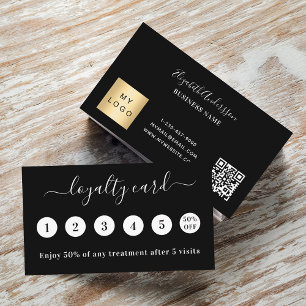 Carte De Fidélité Logo d'entreprise de code qr noir blanc