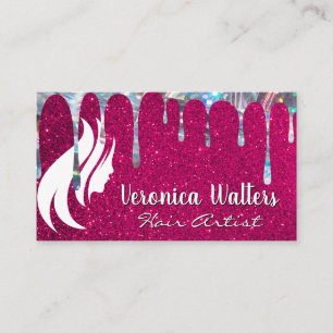 Carte De Fidélité Logo pour cheveux Parties scintillant Glamor Gli