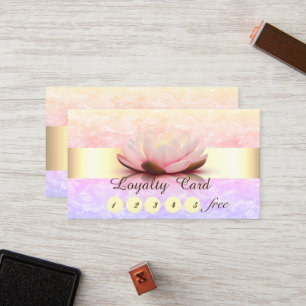 Carte de fidélité Lotus à rayure de marbre Cool