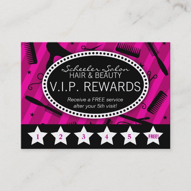 Carte De Fidélité Loyauté du salon violet et noir (Devant)