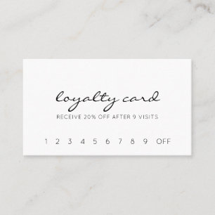 Carte De Fidélité Loyauté envers la calligraphie moderne minimalist