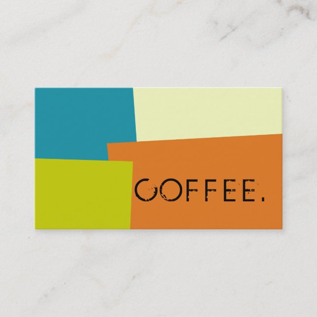 Carte De Fidélité Loyauté Punch café moderne couleur rétro (Devant)